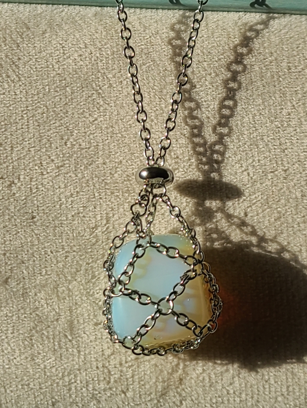 opalite cage necklace - Picture 3 of 4